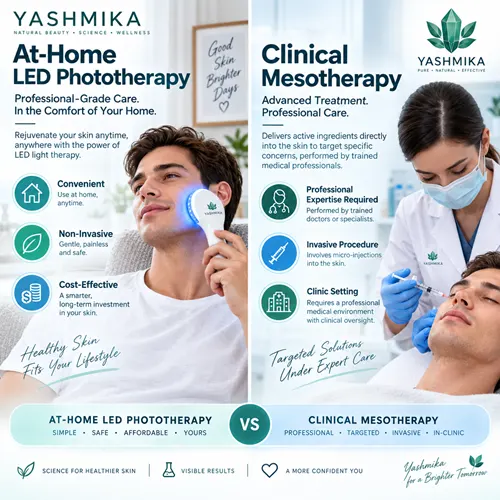 مقایسه فوتوتراپی خانگی با مزوتراپی کلینیکی