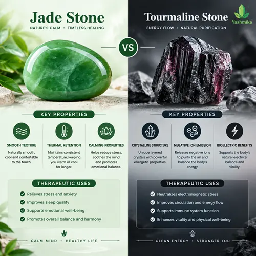 مقایسه سنگ یشم (Jade) و سنگ تورمالین (Tourmaline)